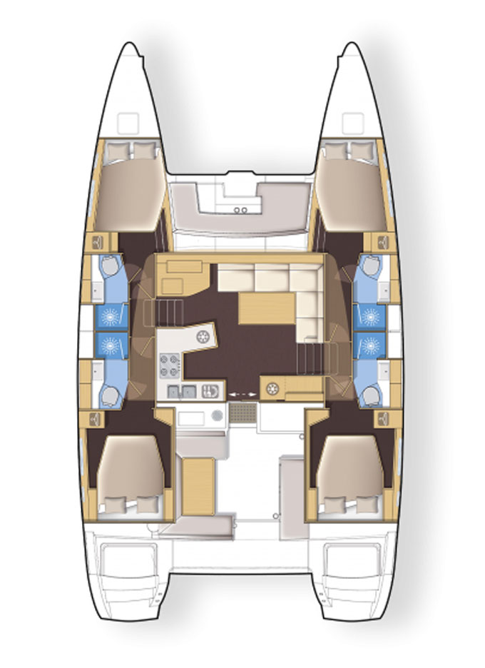 lagoon 450 catamaran layout